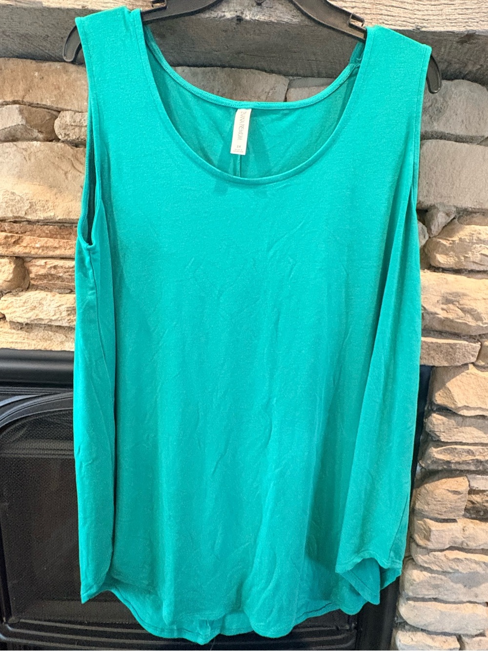 Zenana Outfitters Teal Scoop Neck Sleeveless Tank